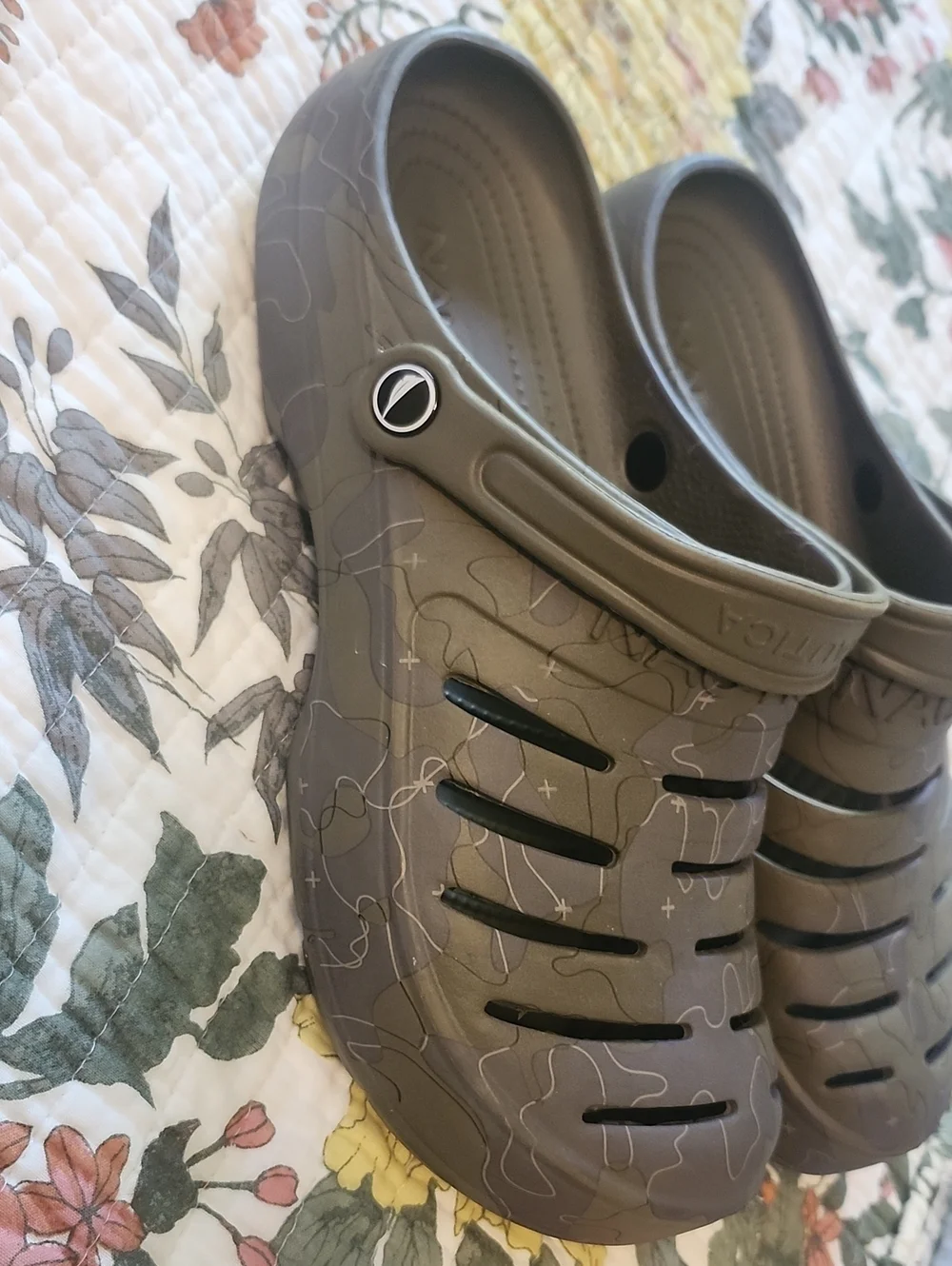 NEW Nautica River Edge Camouflage Slip on Water Clog Shoes Men 11